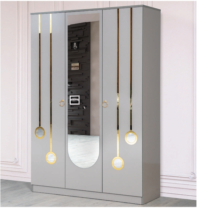 otto dolab 3 qapı metallik qızılı_image